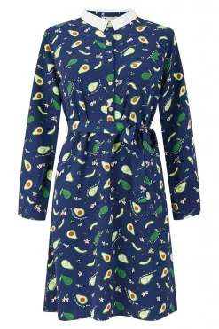 Women Yumi Recycled Avocado Print Shirt Dress