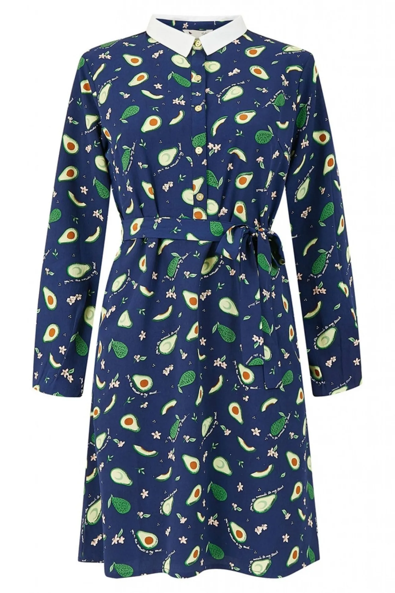 Women Yumi Recycled Avocado Print Shirt Dress