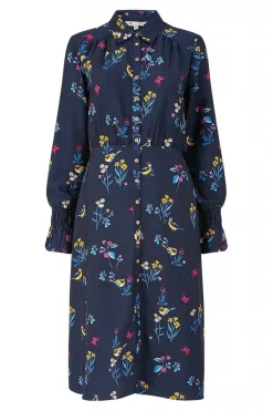 Women Yumi Recycled Bird Print Shirt Dress