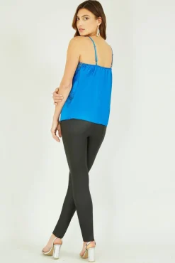 Women Yumi Satin Lace Detail Vest Top