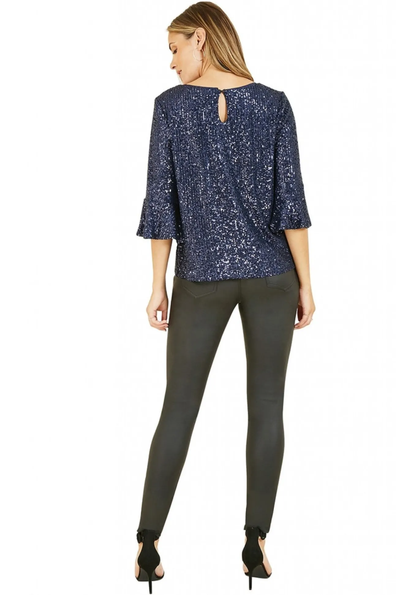 Women Yumi Sequin Relaxed Fit Top