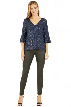 Women Yumi Sequin Relaxed Fit Top