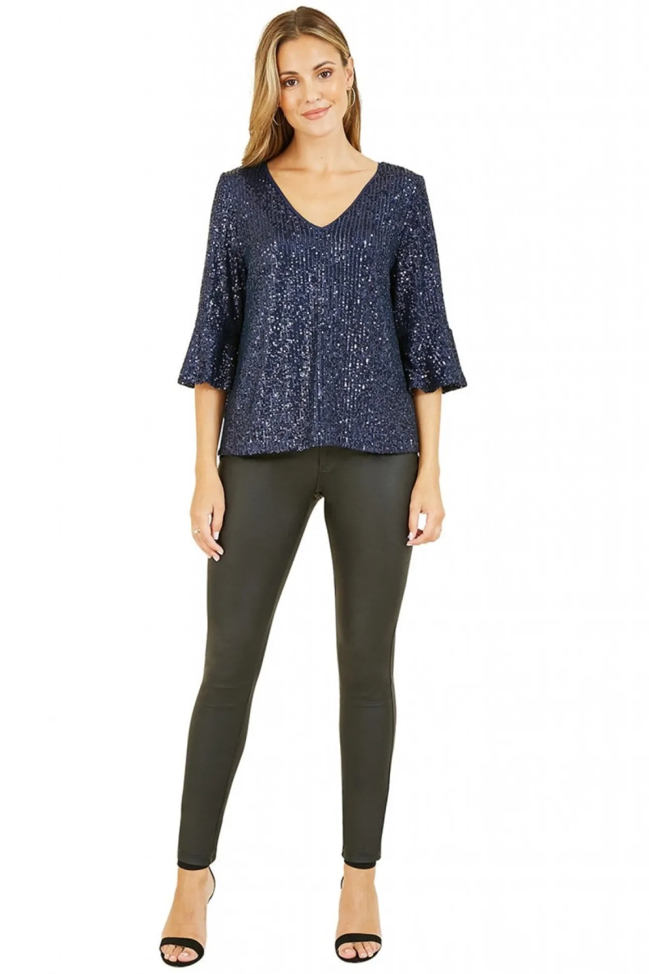 Women Yumi Sequin Relaxed Fit Top