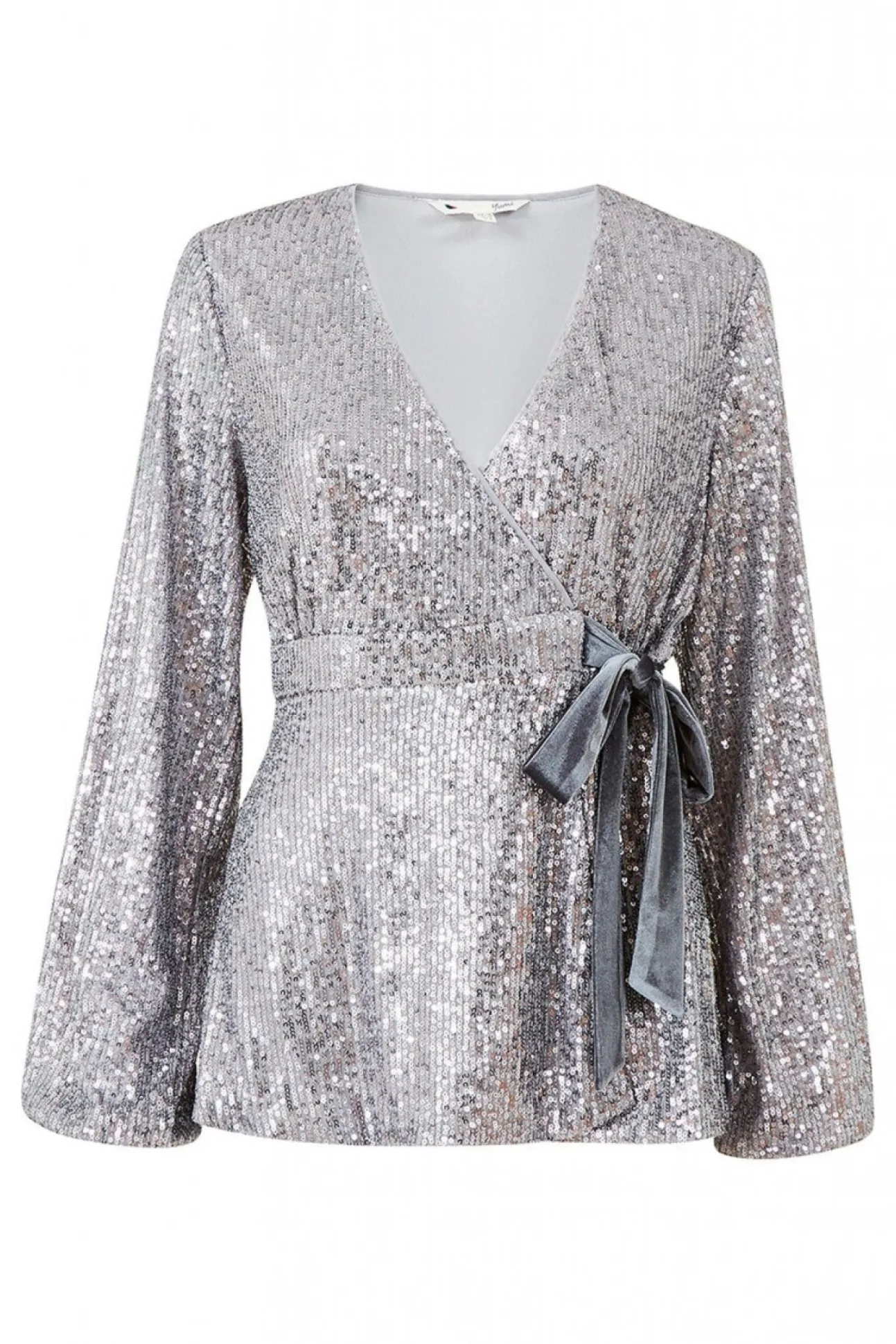 Women Yumi Sequin Wrap Top