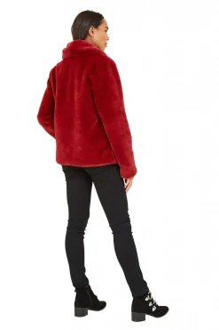 Women Yumi Short Wrap Faux Fur Coat