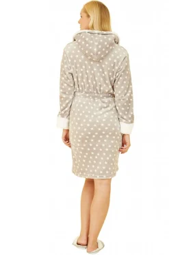 Women Yumi Star Print Fleece Dressing Gown