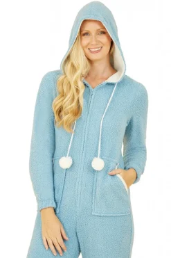 Women Yumi Teddy Bear Onesie With Pom Pom