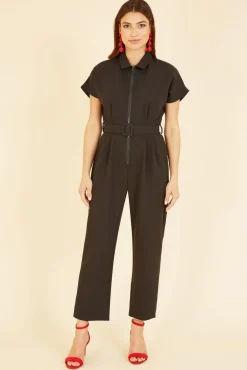 Women Yumi Zip Jumpsuit With Belt In